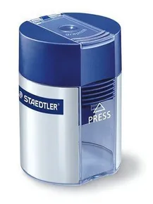 Élező, 1 ceruzához, hulladéktárolóval, kék, STAEDTLER